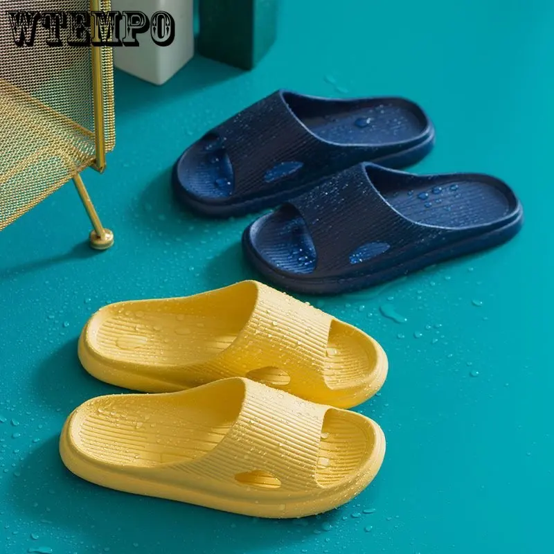 

Шлепанцы WTEMPO из ЭВА для дома и улицы, мягкие пляжные тапочки в стиле унисекс, летняя обувь для спальни, сандалии, Прямая поставка