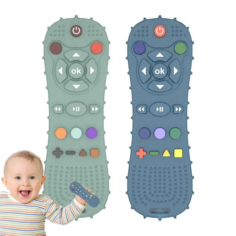 

1Pcs/2Pcs Baby Silicone Teething Toys Remote Control Shape Silicone Teether Sensory Educational Toy 0-12 Months Chew Toy Gift