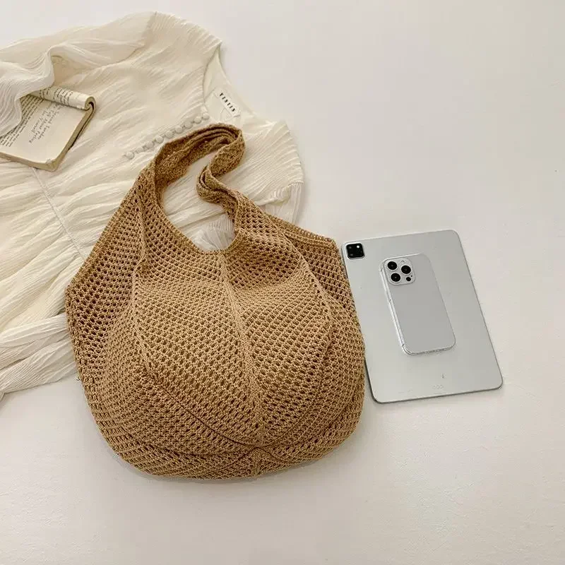 Женская плетеная Сумка-тоут в стиле ретро