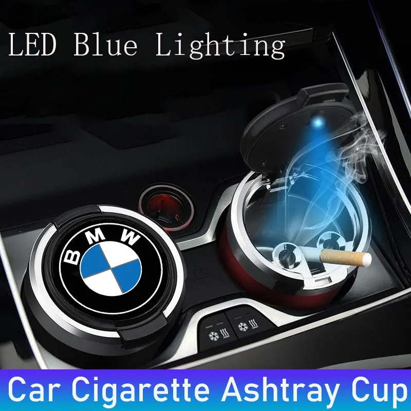 Автомобильная пепельница с синей искусственной планкой Подходит для BMW X2 X3 X4 X5 X6 X7