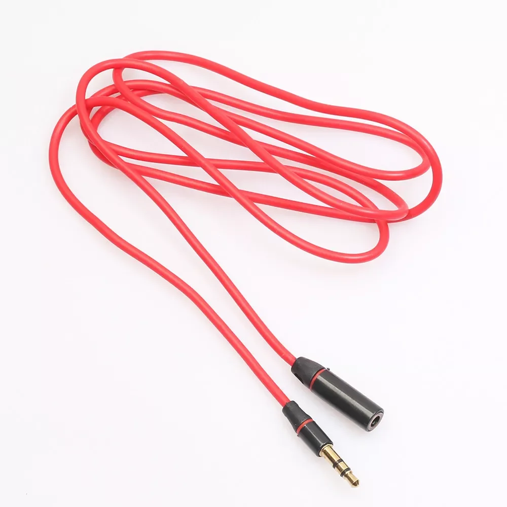 

3.5mm Stereo Male To Female M/F Plug Jack Headphone Audio Extension Cable 1.2m Red Earphone AUX Extender Cord Connecters