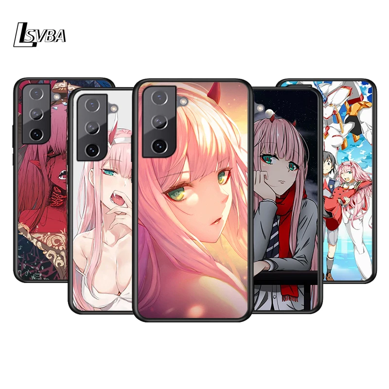 

Darling In The Franxx Soft Black Cover For Samsung Galaxy S22 S21 S20 FE Ultra S10 S10e Lite S9 Plus Phone Case Coque