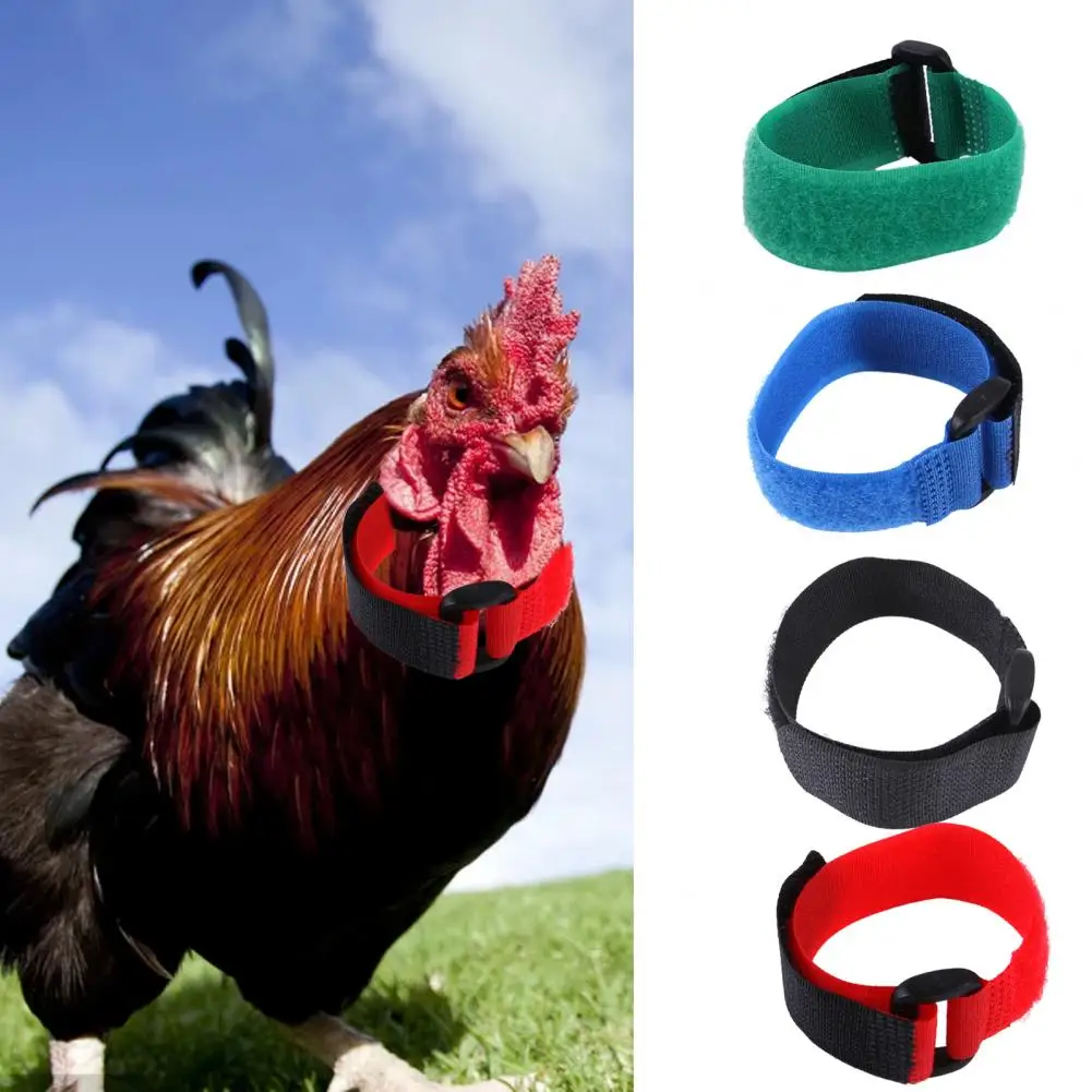 

2Pcs Rooster Collar Super Soft Wear Resistant Nylon Fade-resistant Rooster Poultry Collar For Goose