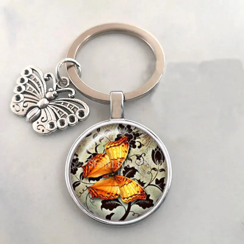 Модные ювелирные изделия стеклянная подвеска брелок из цинкового сплава