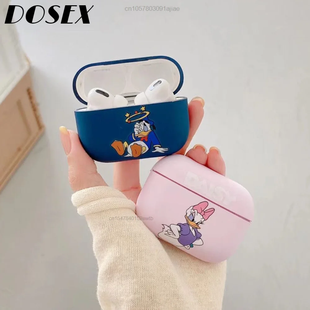 

Couples Tide New Cartoon Aesthetic Airpods 3 2 Generation Pro Protective Cover Wireless Earphone Case Frosted Disney Donald Duck