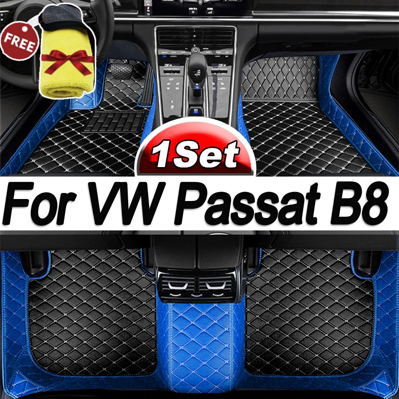 

Car Floor Mats For VW Volkswagen Passat B8 GT 2015~2022 Durable Rugs Protective Carpets Luxury Leather Mat Car Accessories 2016