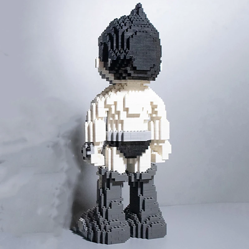 SC 9002-6 Astro Boy Mighty Atom черно-белый робот-разделитель DIY Мини Алмазные блоки кирпичи
