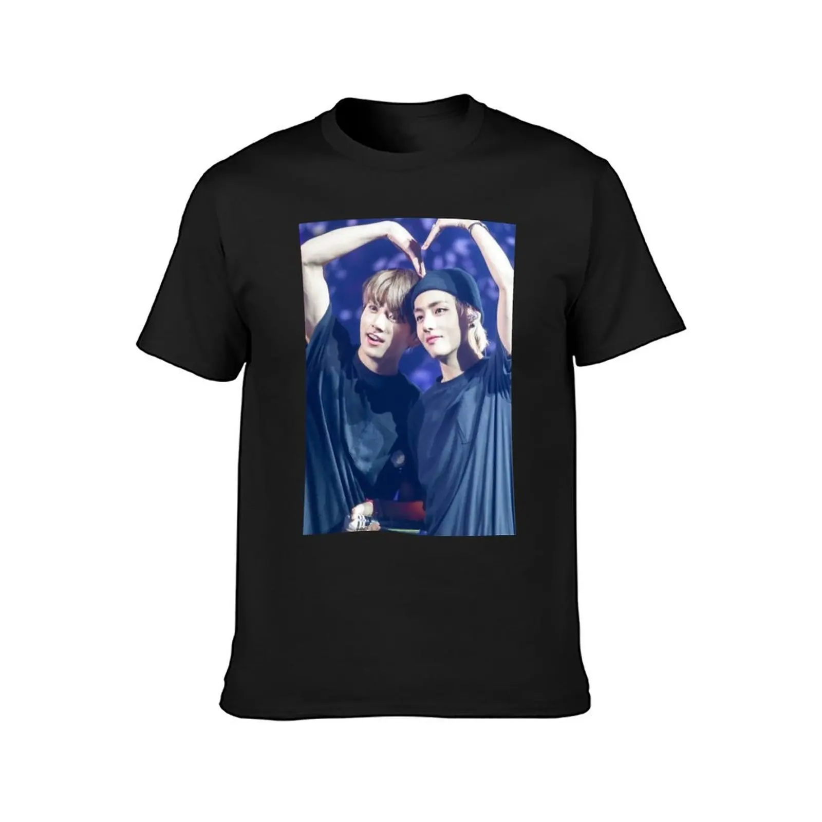 Taekook хлопковая футболка мужская короткая рукав