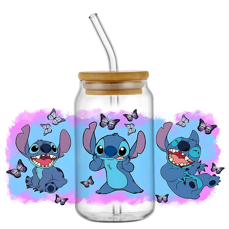 Фото Наклейки Funko с мультяшными рисунками LOVE для стеклянных стаканов, УФ-печать, долговечные клейкие этикетки, наборы для самостоятельного изготовления наклеек для посуды для напитков №3