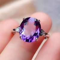 womens wedding band rings oval cut purple crystal gem rings opening adjustable cz zircon engagement wedding ring bridal jewelry