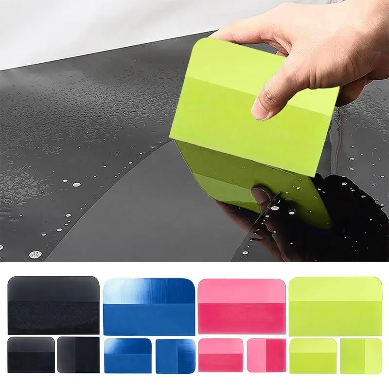 

PPF Squeegee Soft Silicone Auto Film Window Tint Squeegee 3pcs Car Window Rubber Scraper Car Window Tint Kit Tools For Paint