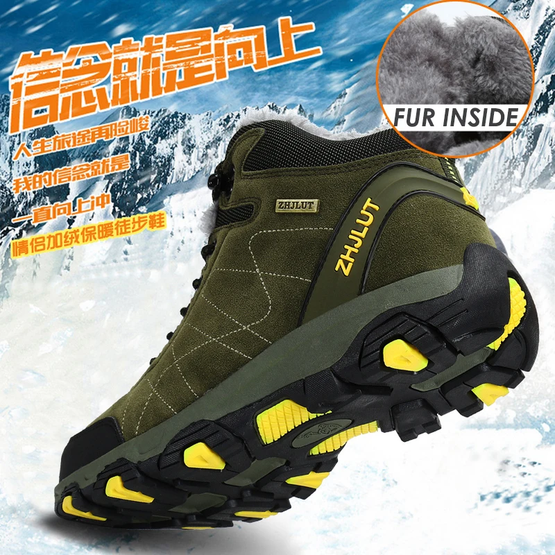 

Autumn Winter Mens Hiking Boots Women's Sneakers Mountain Climbing Shoes Tactical Hunting Footwear New Classic Outdoor Sport Man