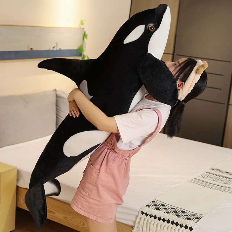 

Lifelike Toy Killer Whale Soft Doll Cartoon Whale Plush Toy Hug Pillow Xmas Gift b2135