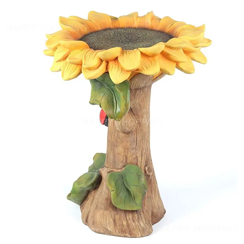 

Garden Sunflower Bird Feeder Bird Bath Wild Birds Gazebo Hummingbird Polyresin Garden sculpture Decorations Outdoor Ornaments