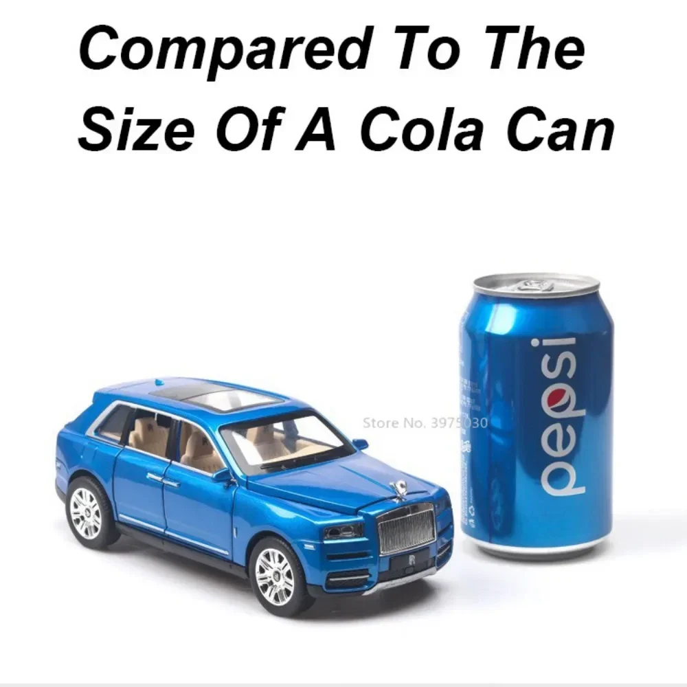 1:24 сплав Rolls-Royce Cullinan SUV игрушечный миниатюрный автомобиль модель литья под
