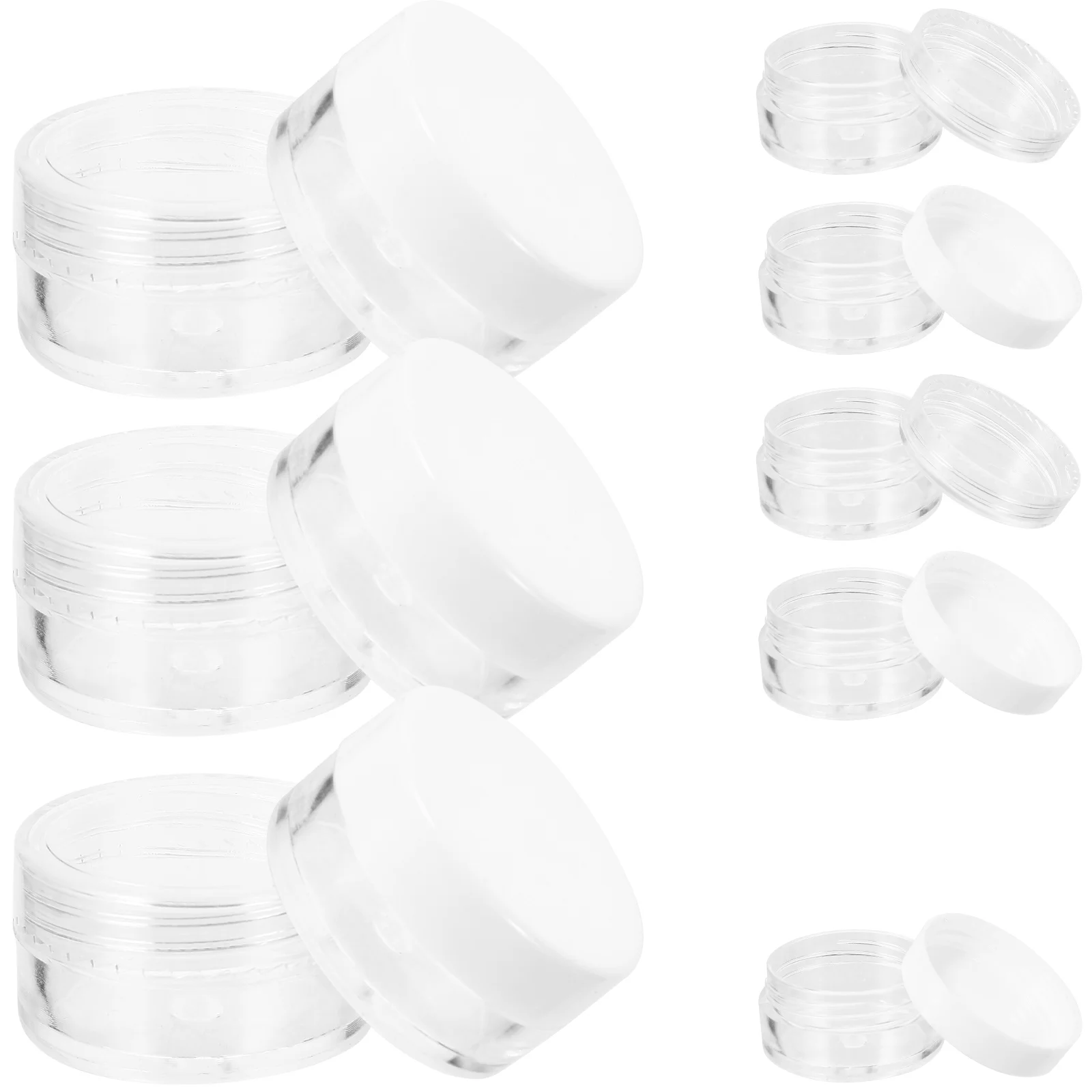 

50 Pcs Storage Tank Glass Container Cosmetics Sub Travel Jars Refillable Face Cream Bottle Eye Plastic Makeup Containers