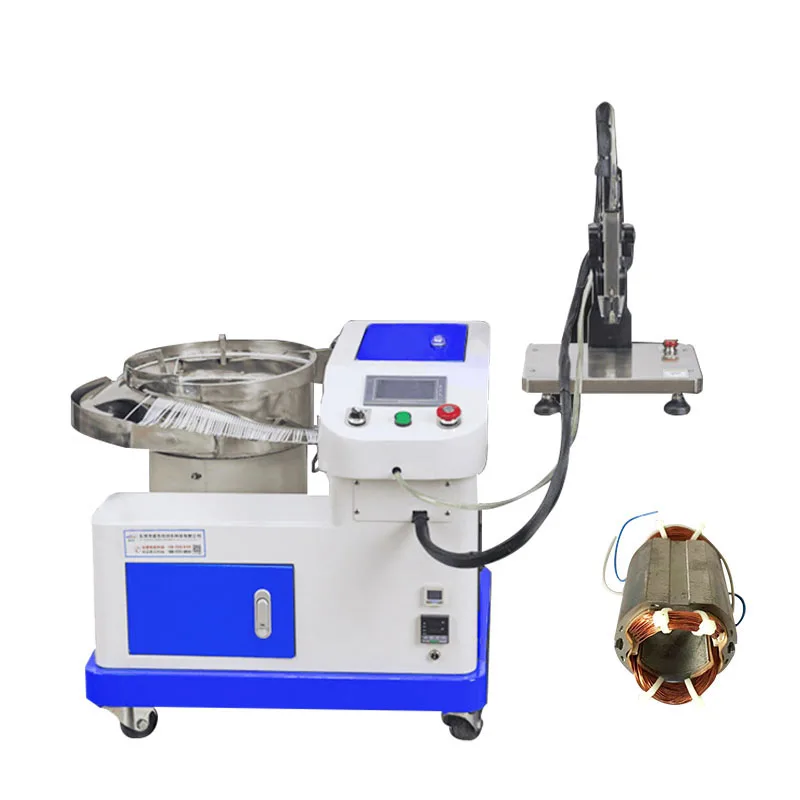 

Vibrating plate feeding loose nylon wire binding machine Nylon tape String motor wind and tie machine