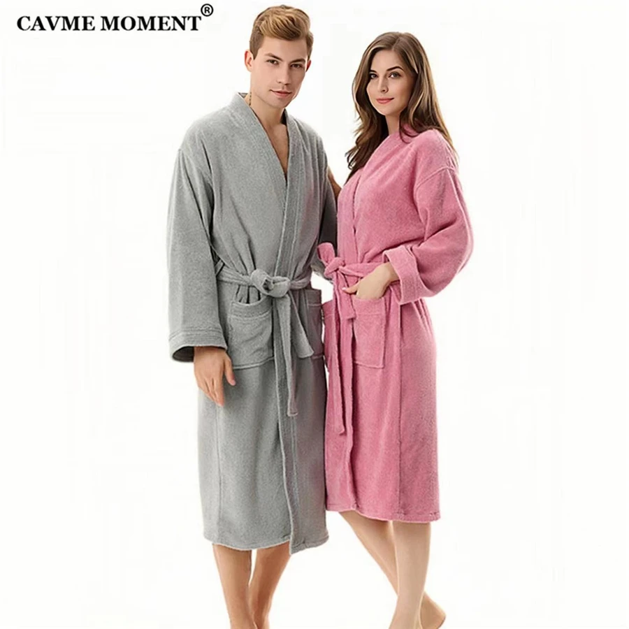 CAVME Bride Cotton Kimono CUSTOM Bridesmaid Terry Towel Bathrobe Hotel Towel Robe for Couples Plus Size Robes Nightgown Homwear