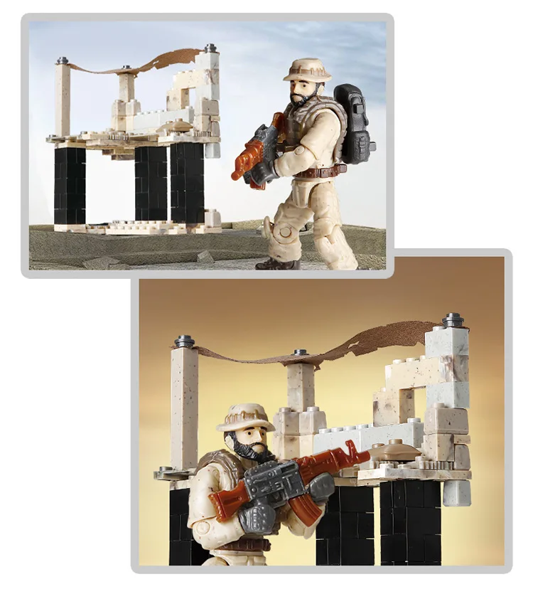 Масштаб 1:35 Современная Военная аутстонская снайперская сцена Мега блок второй