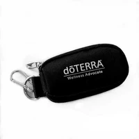 10 bottles essential oil storage bag portable travel holder case 2ml pouch organizer keychain key ring rangement zipper bag