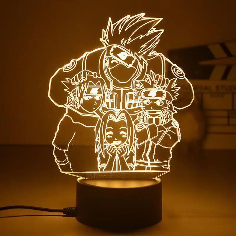 

Japanese Anime Naruto 3D Night Lamp Toys LED Night Light Figure Uzumaki Kakashi Table Lamp Toys for Kids Birthday Christmas Gift