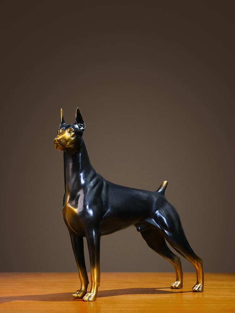 

Bronze dog ornaments desktop decoration brass Du Binquan entrance living room decorations
