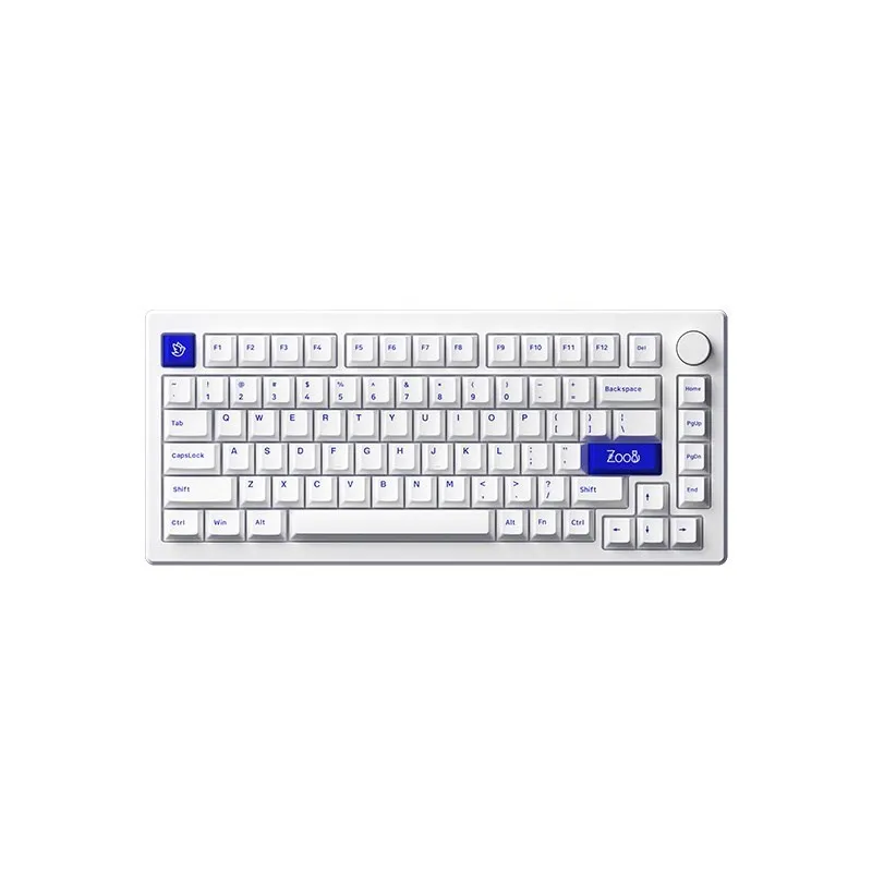 

Akko MOD 007 PC сине-белая 75% механическая клавиатура Проводная Горячая замена прокладка крепление с ручкой Per-Key Flex-Cut PCB громоздкий звук