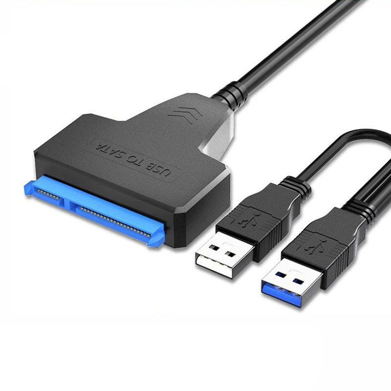 Кабель-адаптер SATA-USB2.0 до 6 Гбит/с 7+15/22 контактов для поддержки 2 5-дюймового