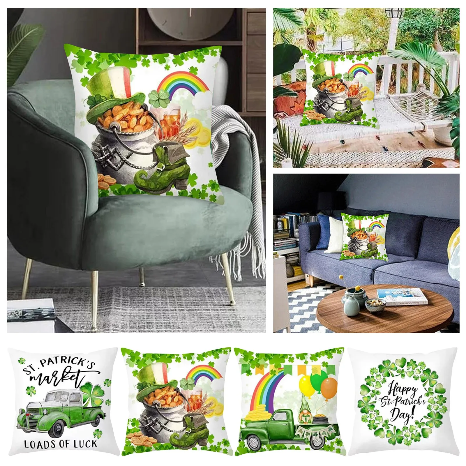

Irish Day Pillowcases Living Room Sofa Bedroom Decoration Pillowcases
