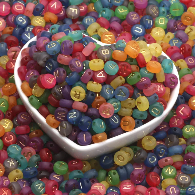 100 шт. акриловые бусины для браслетов ожерелий 7 мм