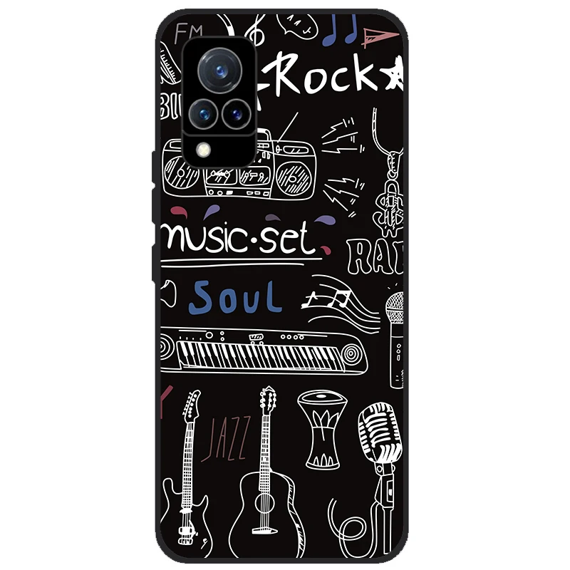 Для Vivo V21 5G Чехол V 21 Силиконовая задняя крышка для телефона V2050 VivoV21 Чехлы Мягкий