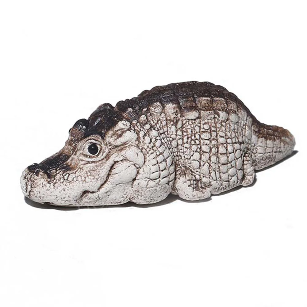 

Delightful Crocodile Tea Pet Figurine Handcrafted Craftsmanship Purple Sand Material Unique Tea Set Accent Impressive Decor