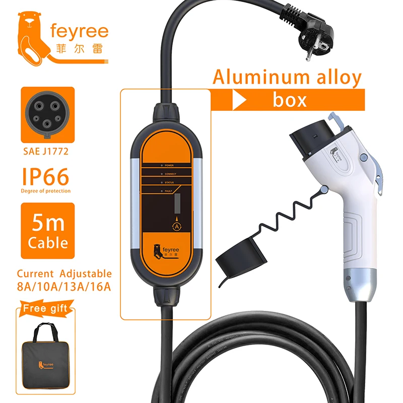 Зарядное устройство feyree Type2 EV 16 А тип 1 j1772 адаптер зарядный кабель кВт с