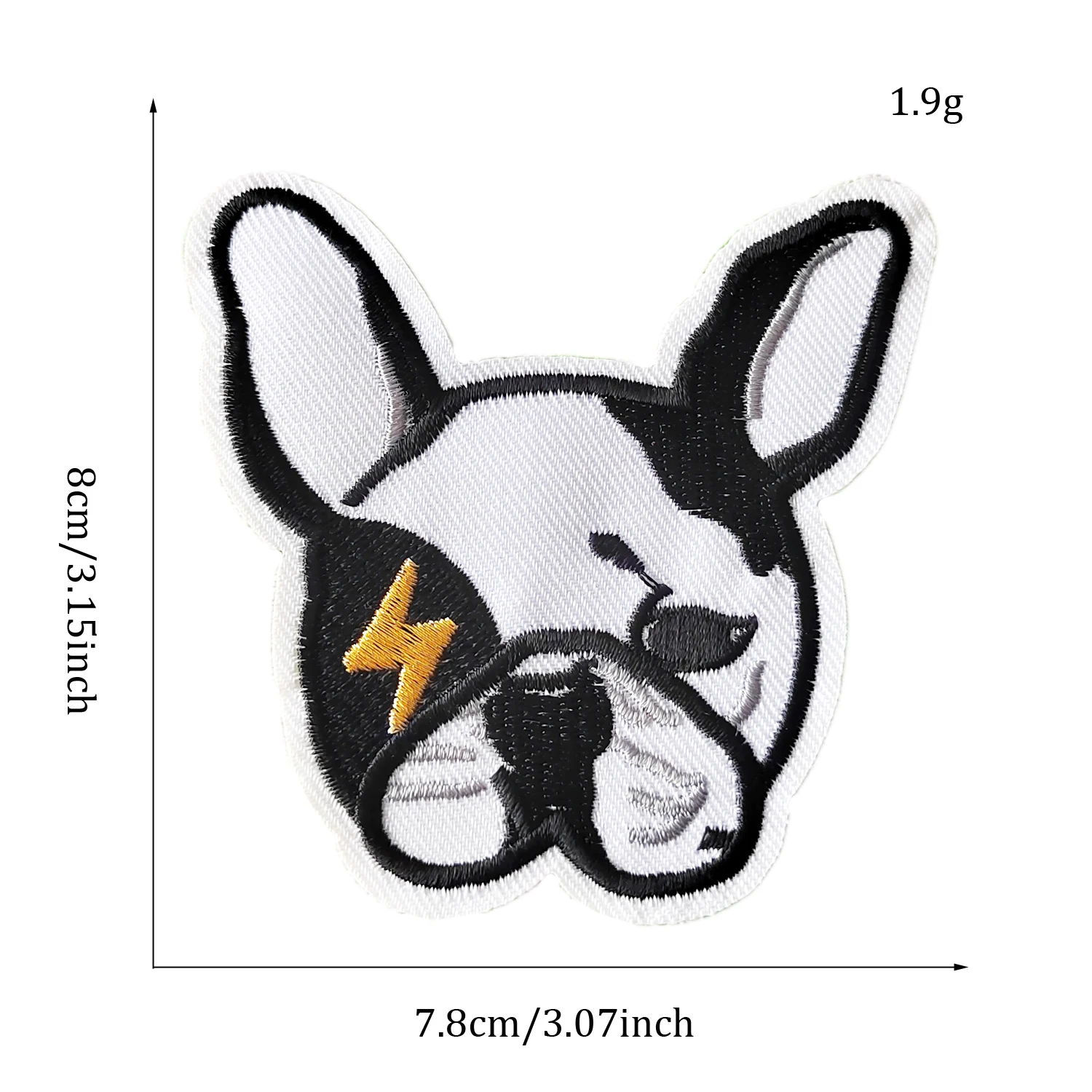 10 шт. вышивка в виде бульдога