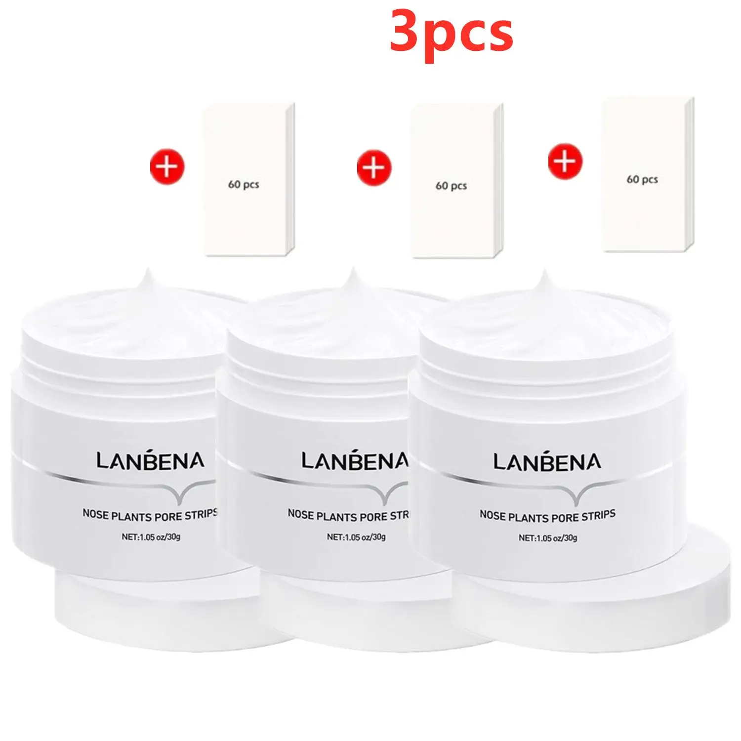 

3X Lanbena Blackhead Remove Nose Mask Pore Strip Black Mask Peeling Acne Treatment Black Deep Cleansing SkinCare Korea Wholesale