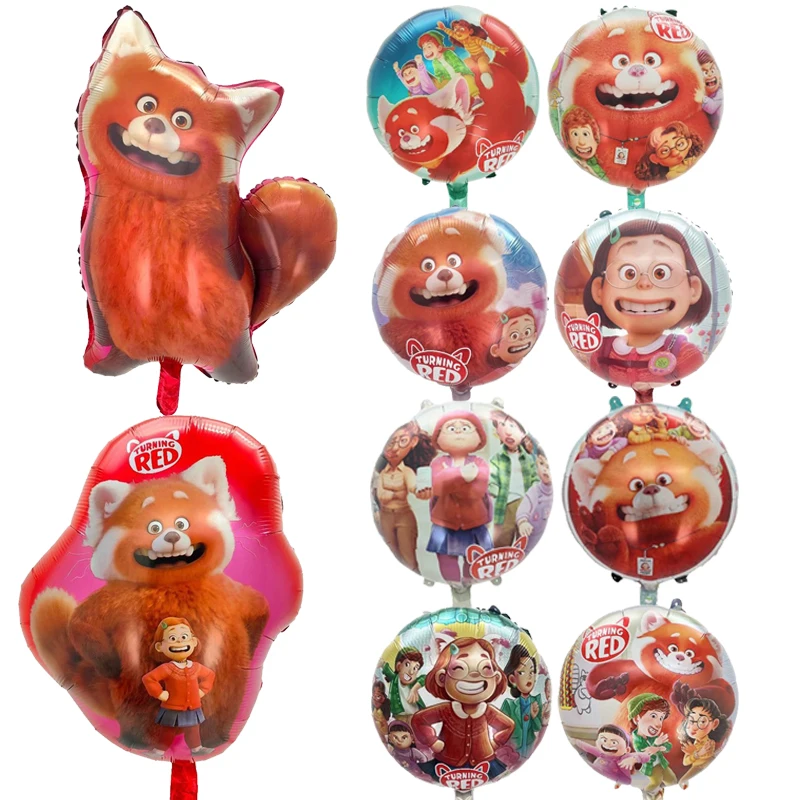 

Disney поворачивающиеся красные шары Meilin, мультяшная фигурка, реальные товары, реквизит для оформления, медведь, сувениры, подарок для детей