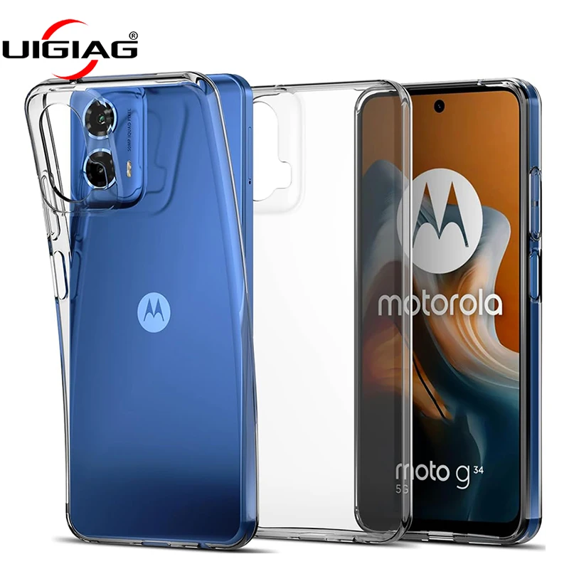 Ультратонкий силиконовый мягкий прозрачный чехол для Motorola Edge 50 40 30 20 Pro Lite G24 G54 G84