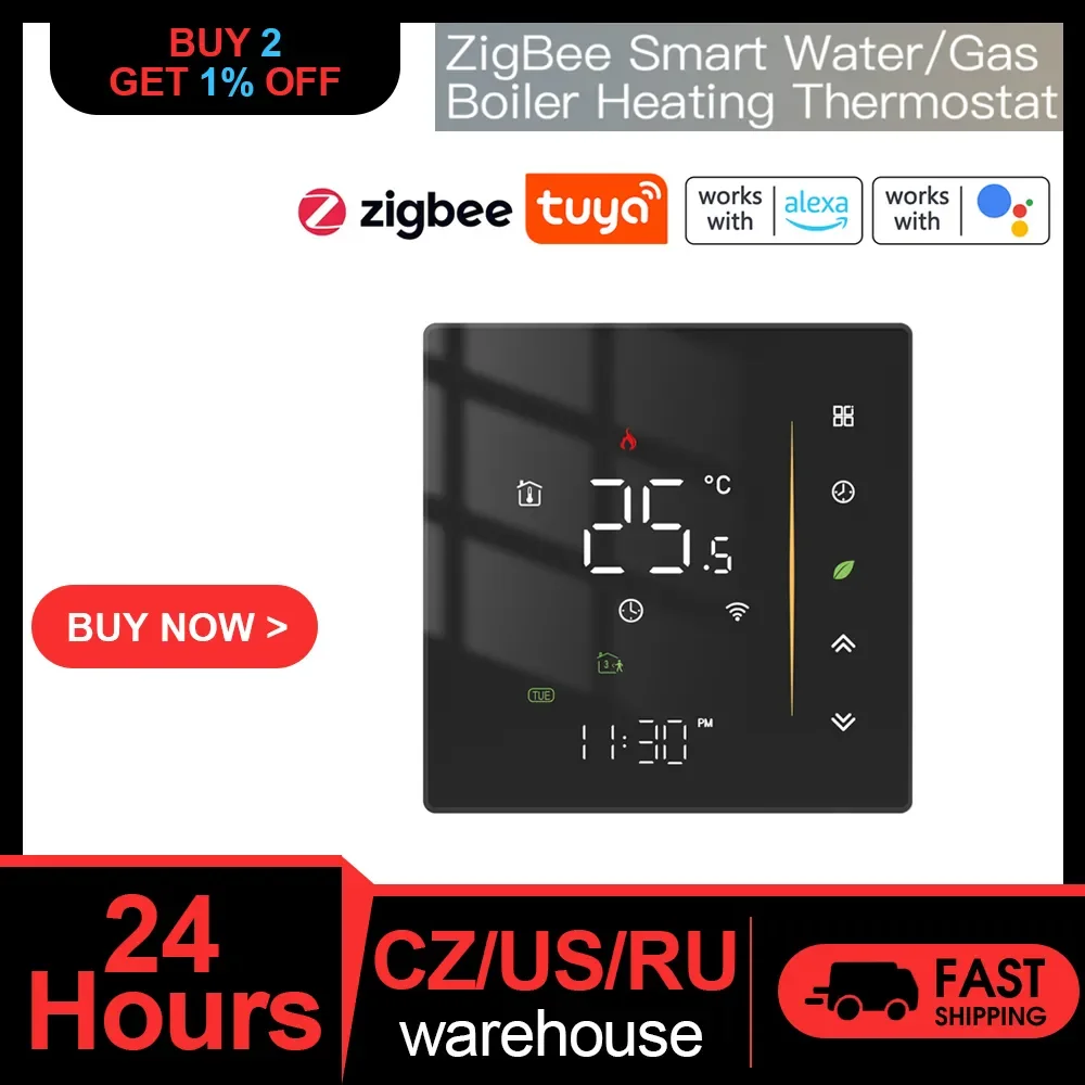 

NEW ZigBee cyfrowy wyświetlacz inteligentny regulator temperatury wielofunkcyjny wody/elektryczne ogrzewanie podłogowe kocioł