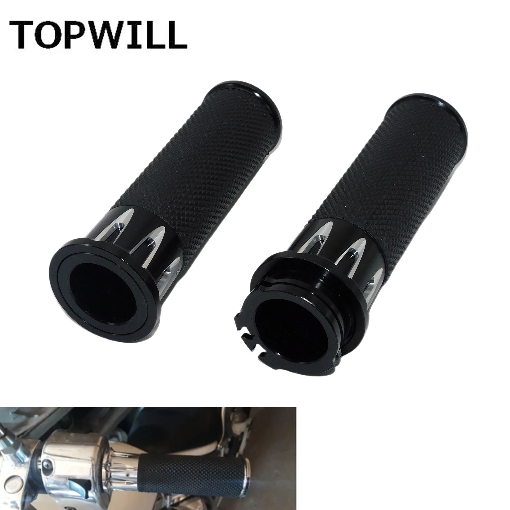 

Мотоциклетные ручки 1 дюйм, 25 мм, черные ручки для Harley Sportster XL883 1200 Touring Dyna Softail Cruiser Bobber Chopper Custom