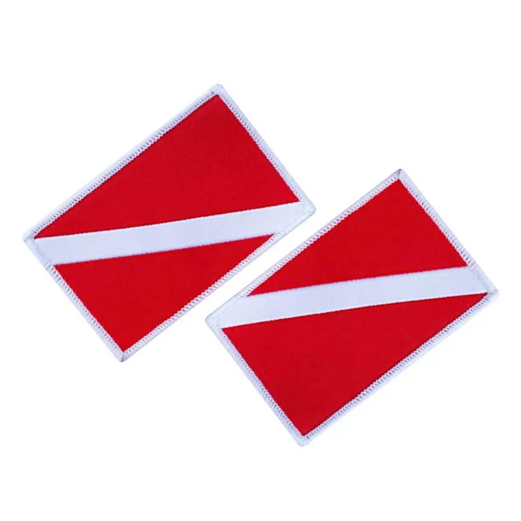 

2/3/5 2 Pieces Scuba Diving Flag Patch Backpack Badge Sew On Embroidered Patches