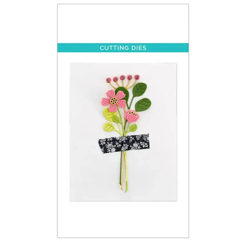 2024 новые металлические штампы для резки растений с цветущим стеблем рукоделия