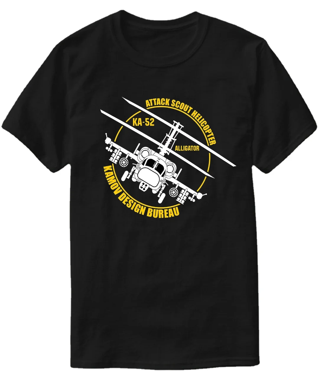 

Soviet Russia Army Ka-52 Alligator Attack Helicopter T-Shirt. Premium Cotton Short Sleeve O-Neck Mens T Shirt New S-3XL