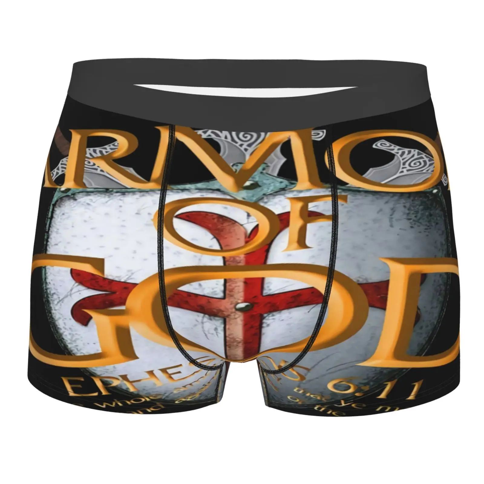 

Трусы-боксеры Armor Of God ефесяны, пикантное эластичное нижнее белье из полиэстера, Длинные пикантные трусы розового цвета, 4Xl