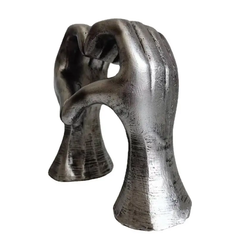 

Nordic Style Heart Gesture Sculpture Resin Abstract Hand Love Statue Figurines Wedding Home Living Room Desktop Ornaments