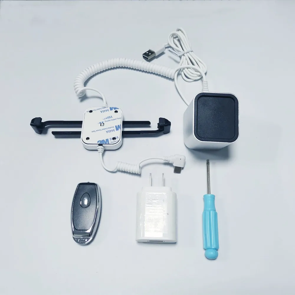 

Противоугонная охранная сигнализация для планшета с двумя зажимами, подставка для дисплея безопасности телефона, держатель для зарядных дисплеев для всех телефонов