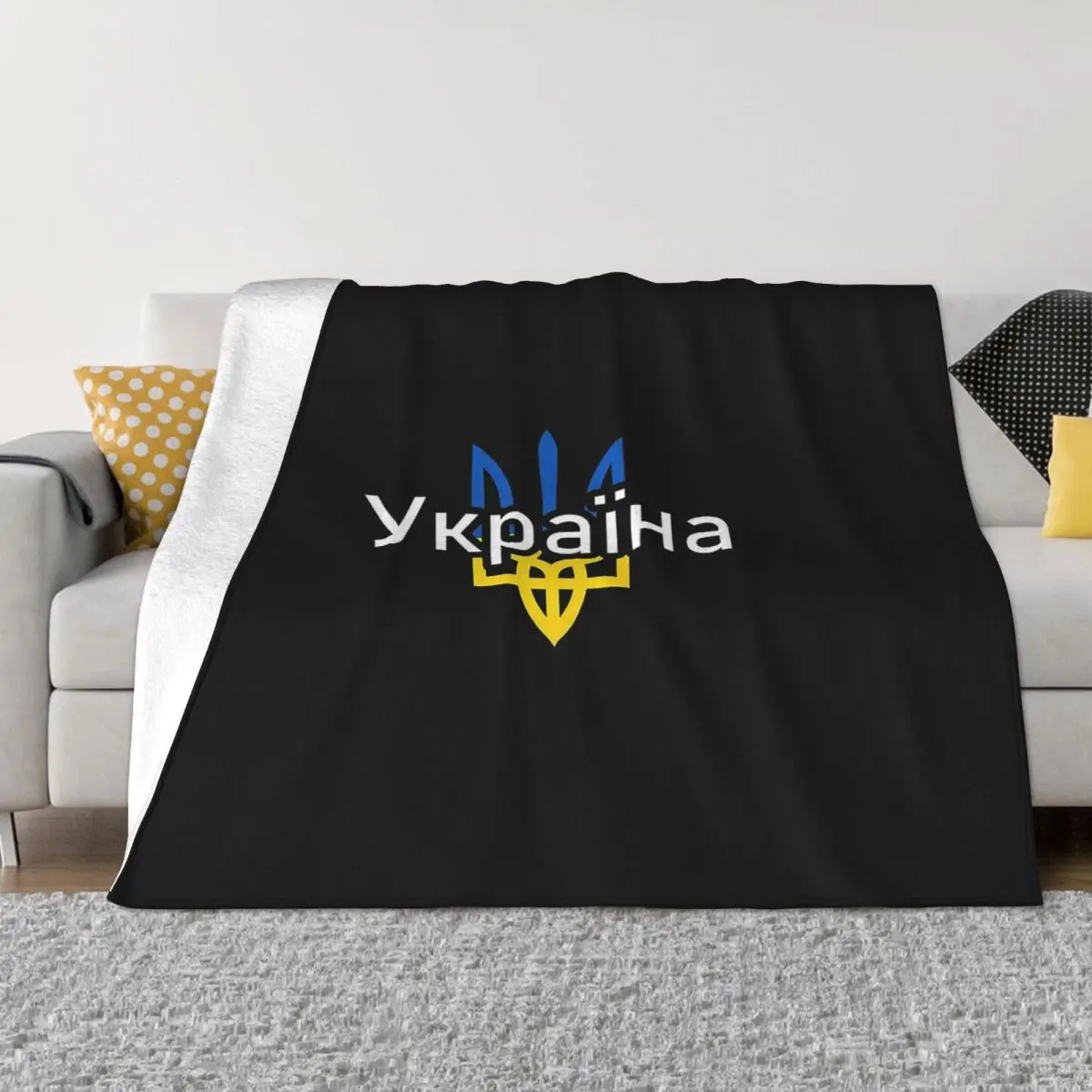 

Ukraine Patriotic Support Portable Warm Throw Blankets for Bedding Travel