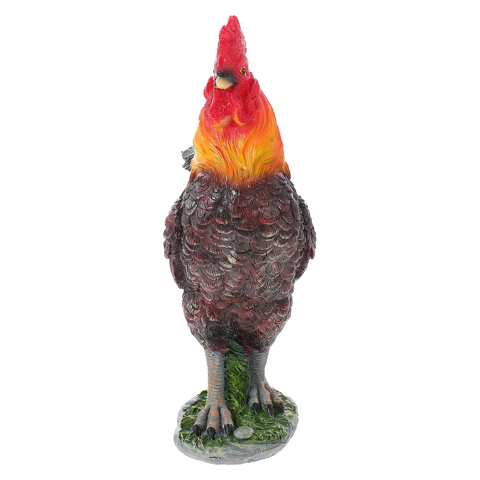 

Rooster Figurine Garden Decor Chicken Animal Resin Statue Sculpture Home Ornament Adornment Metal Statues Creative Realistic