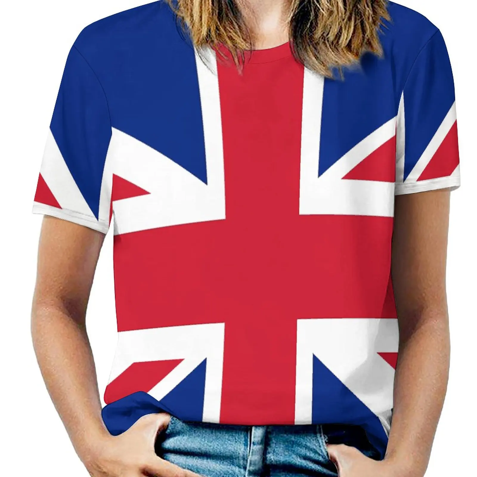 

Classic United Kingdom Flag Top Tee top Quality Harajuku Campaign Activity Competition USA Size