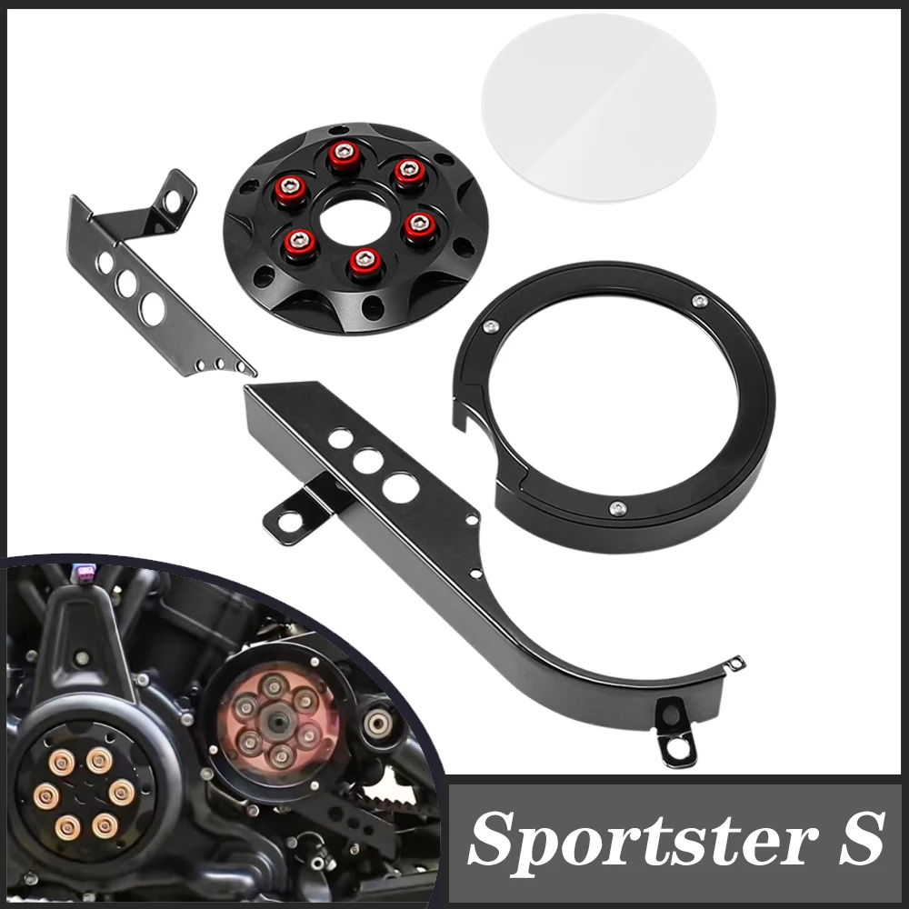 

Передний приводной шкив двигателя для Harley Sportster S 1250 RH1250 RH1250S 2021 2022, верхняя крышка шкива двигателя, ЧПУ, алюминий