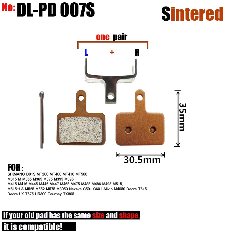 DELT 4 пары велосипедных дисковых тормозных колодок для гидравлических SHIMANO B01S MT200